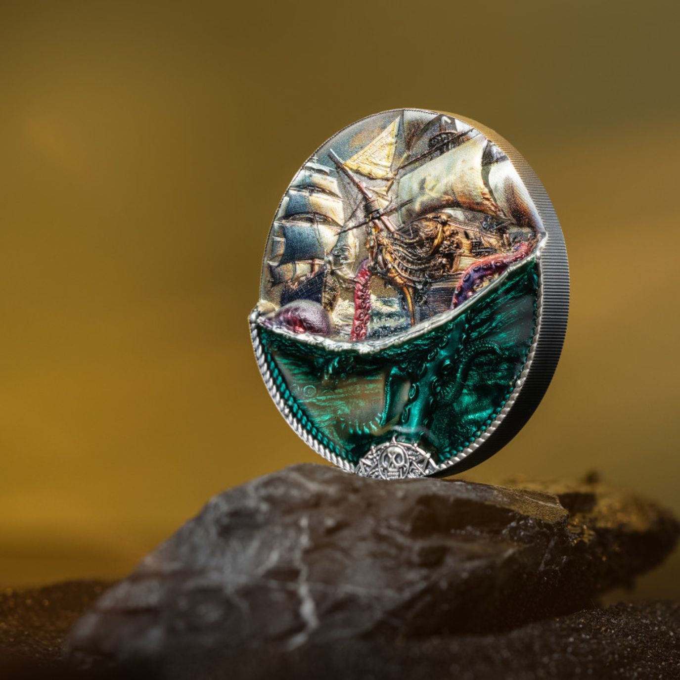 Sea Monster Underwater Fantasy 3 Oz Silver Coin 2025 - PARTHAVA COIN