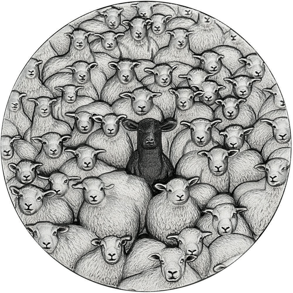 Sheep B-Different 2 Oz Silver Coin 2025