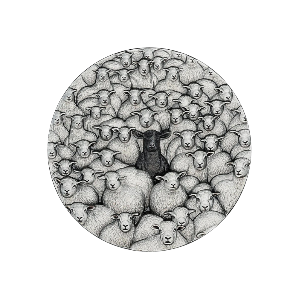 Sheep B-Different 2 Oz Silver Coin 2025