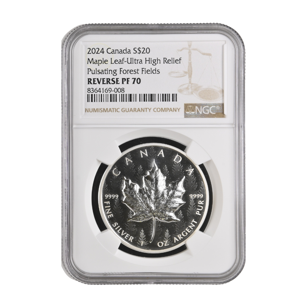 Silver Maple Leaf 1 Oz Fine Silver Ultra High Relief Coin 2024 - RP 70