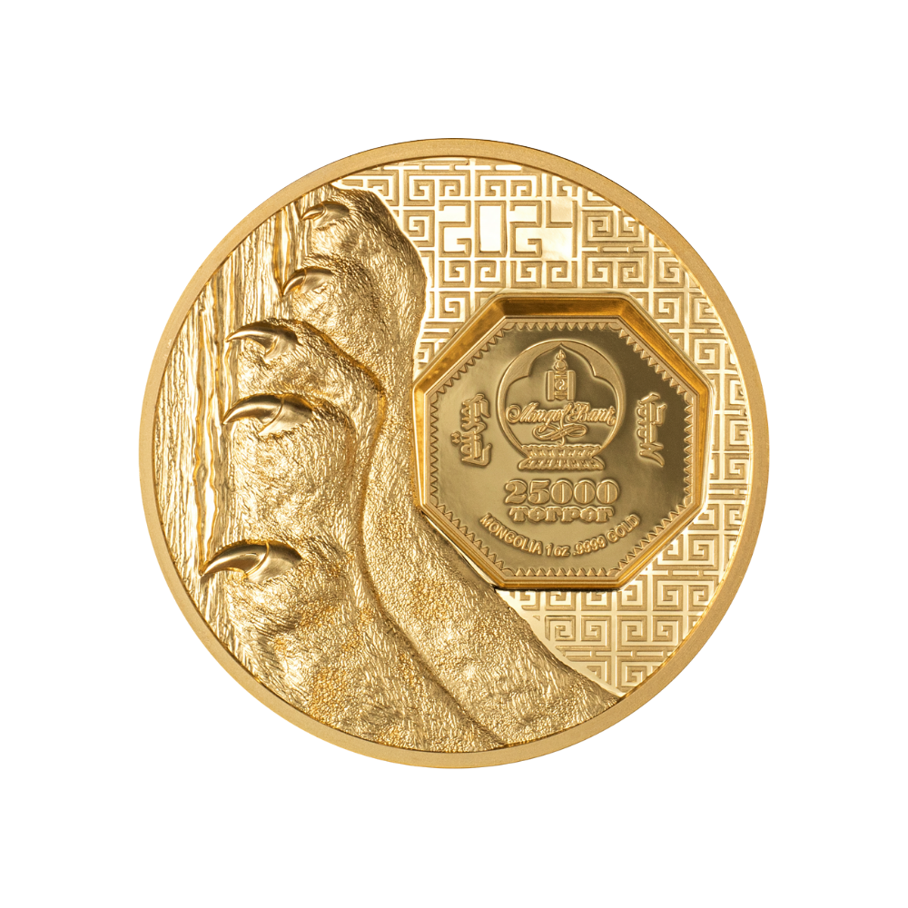 Snow Leopard Wild Mongolia 1 Oz Gold Coin 2024