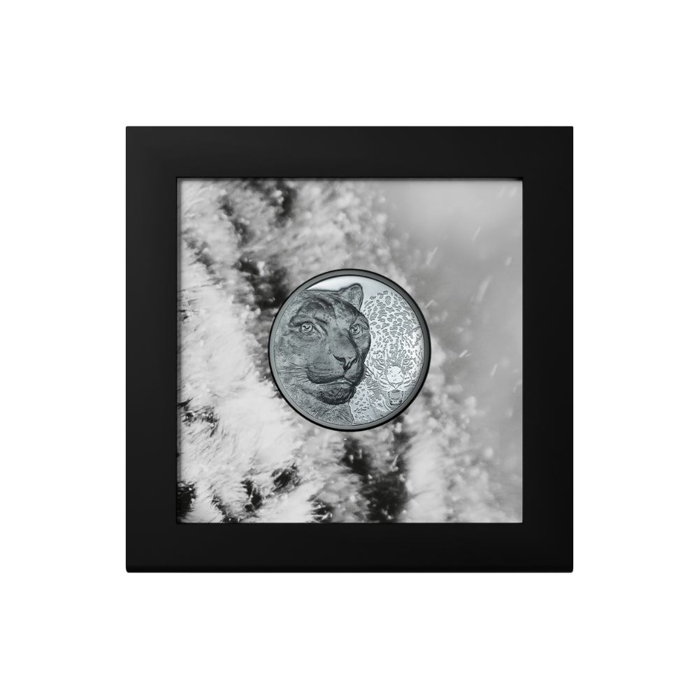 Snow Leopard Wild Mongolia 2 Oz Silver Coin 2024