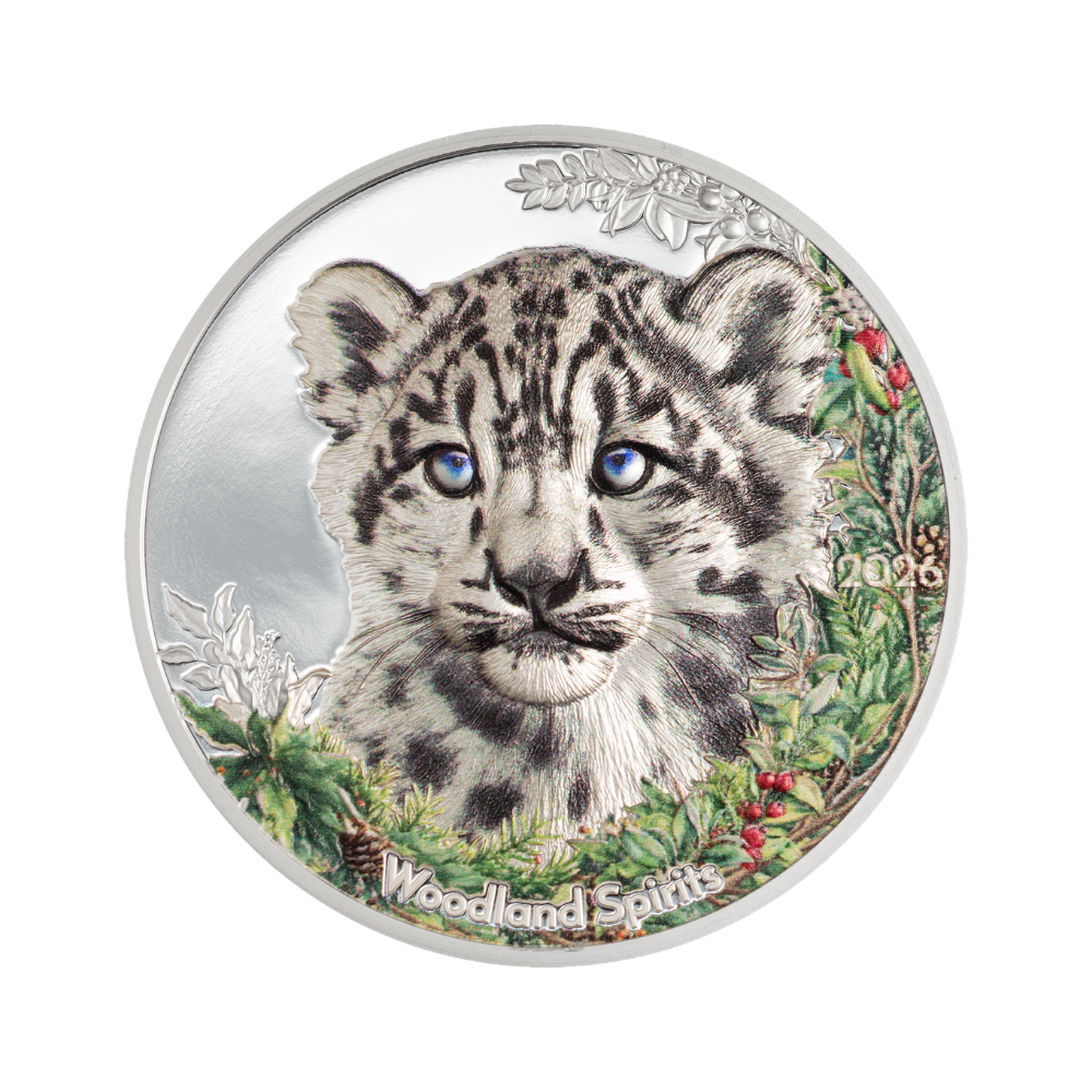 Snow Leopard Woodland Spirits 1 Oz Silver Coin 2026