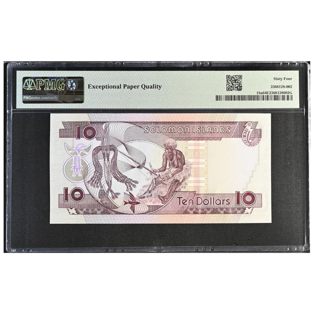 Solomon Islands 10 Dollars ND 1986 Pick 15a Gem UNC 64 EPQ