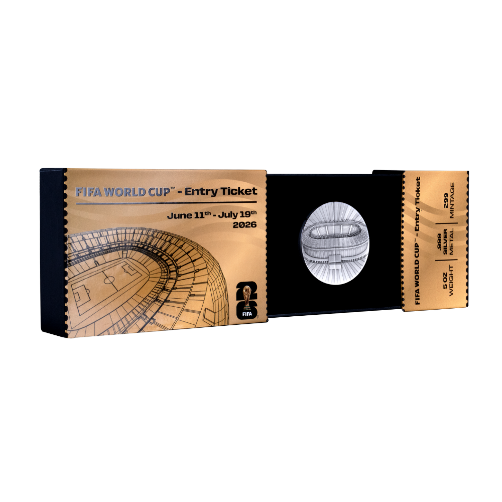 Stadium Sliding Door FIFA World Cup 5 Oz Silver Coin 2026