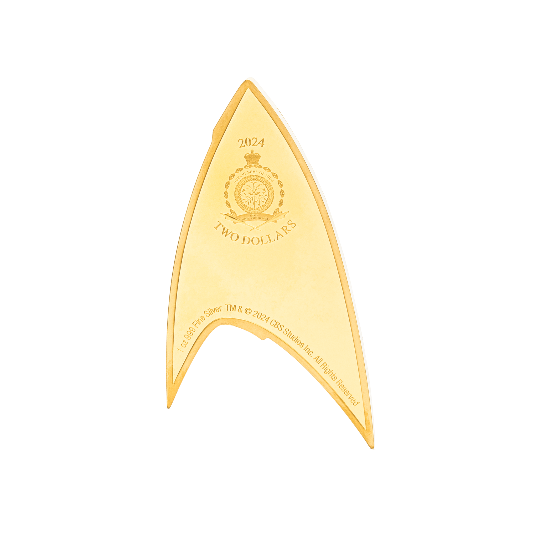 STARFLEET DIVISIONS STAR TREK Command Insignia 1 Oz Silver Coin $2 Niue 2024- Parthava Coin
