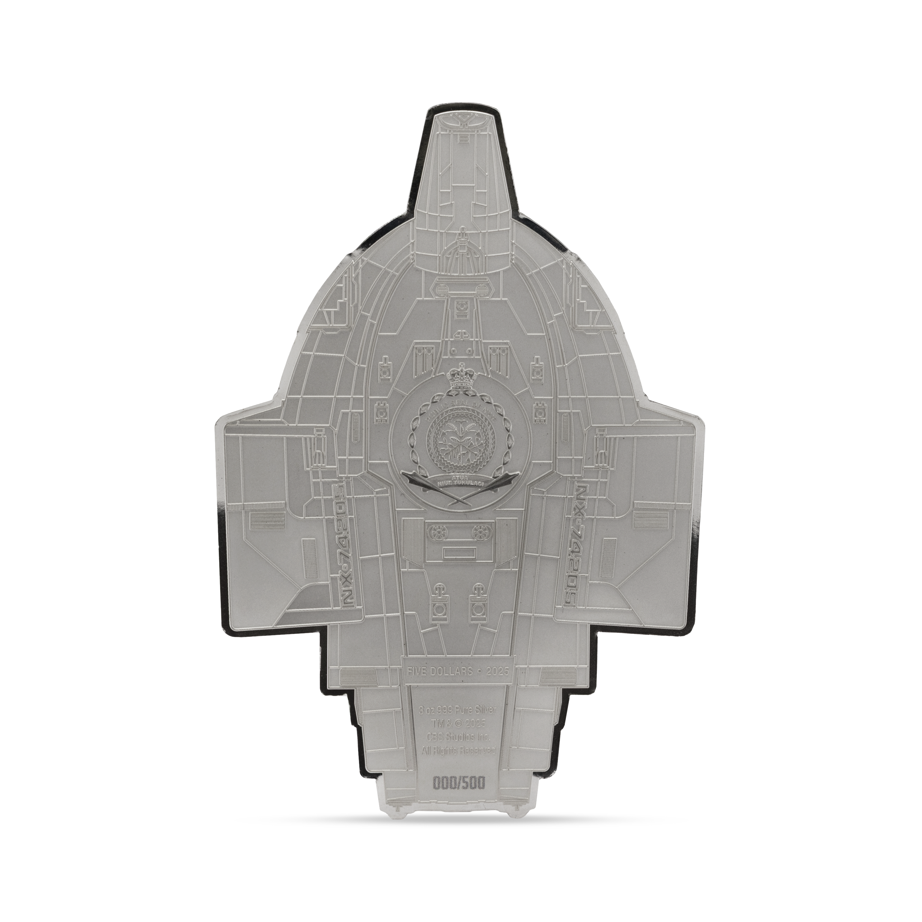 Star Trek Ships – U.S.S. Defiant NX-74205 Pure Silver Collectible