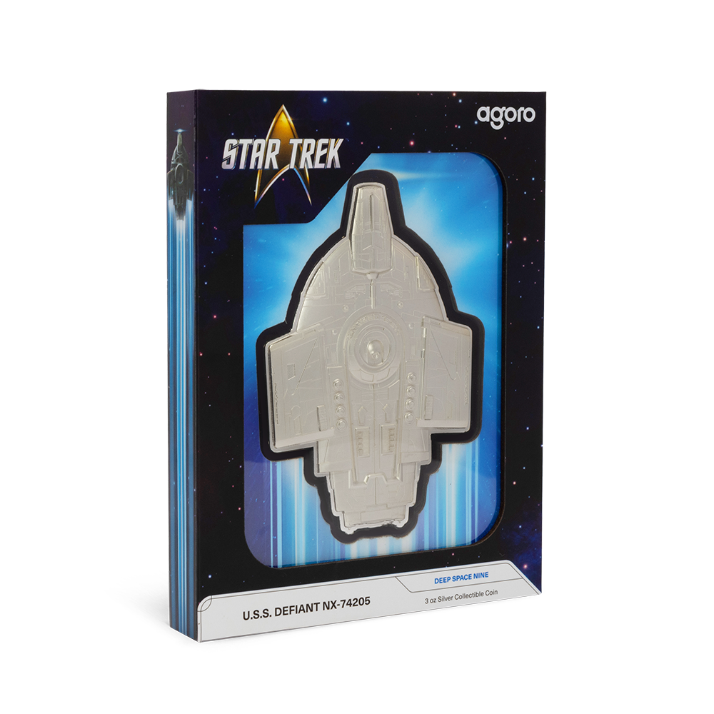 Star Trek Ships – U.S.S. Defiant NX-74205 Pure Silver Collectible