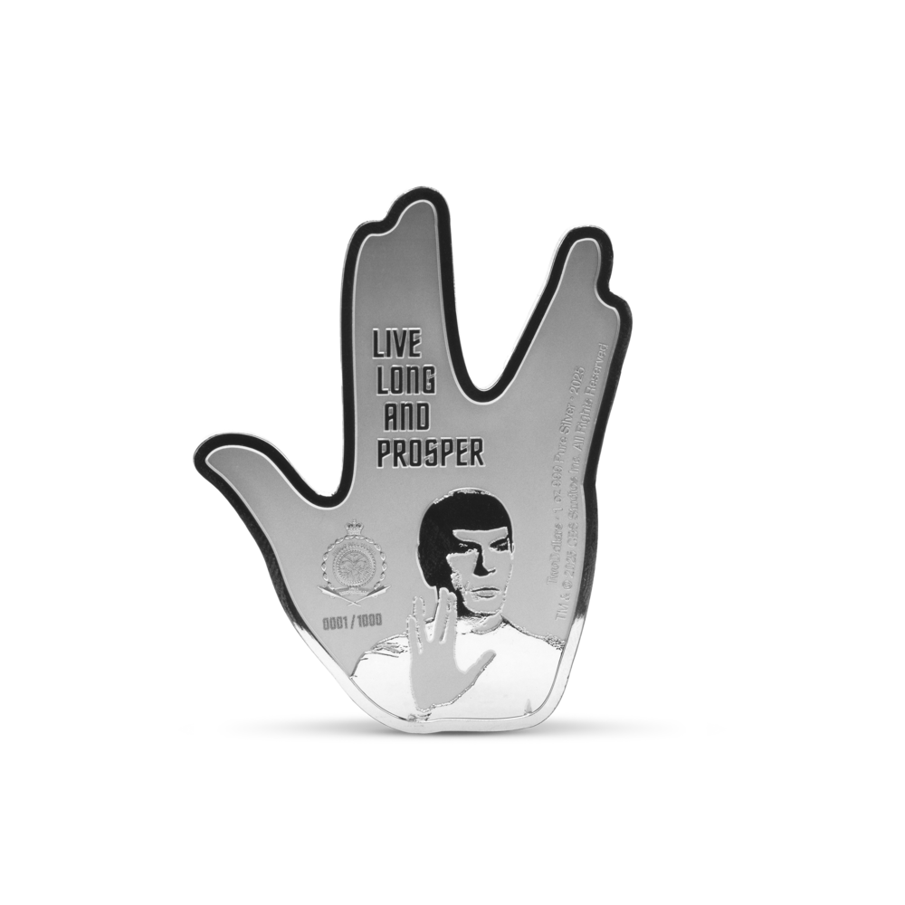 Star Trek The Vulcan Salute Silver Coin AGORO