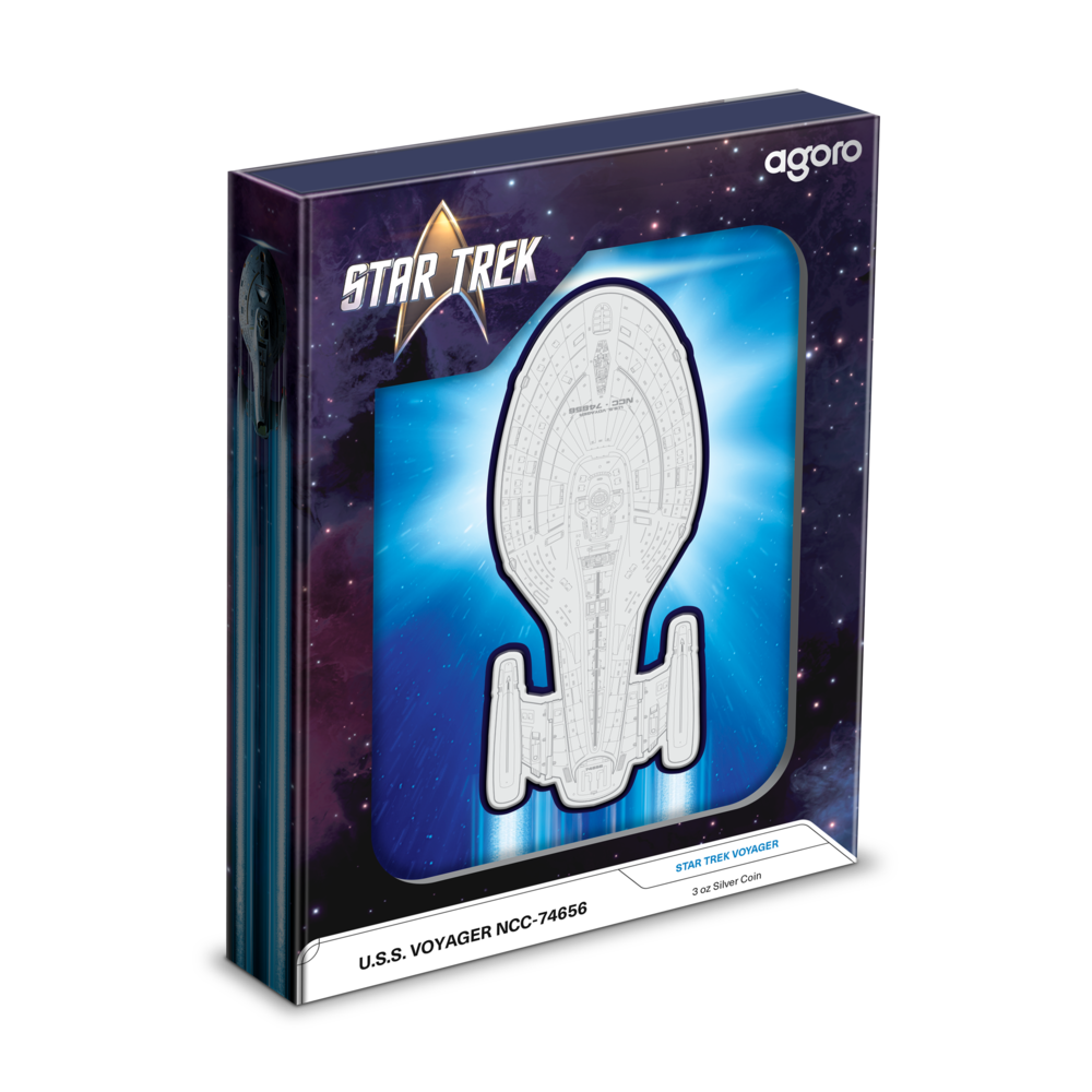 Star Trek Ships – U.S.S. Voyager NCC-74656 Silver Coin