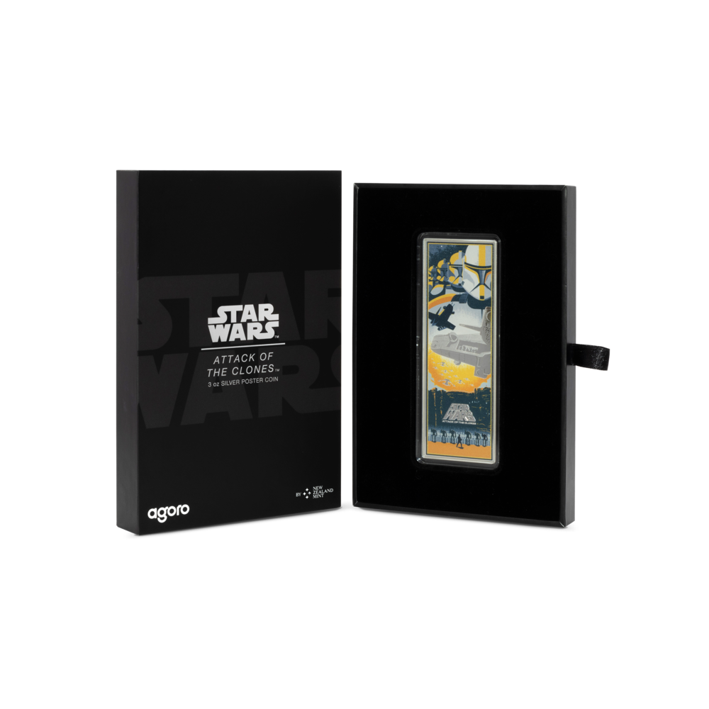 Star Wars™ Attack of the Clones™ 3 Oz Silver Poster Coin