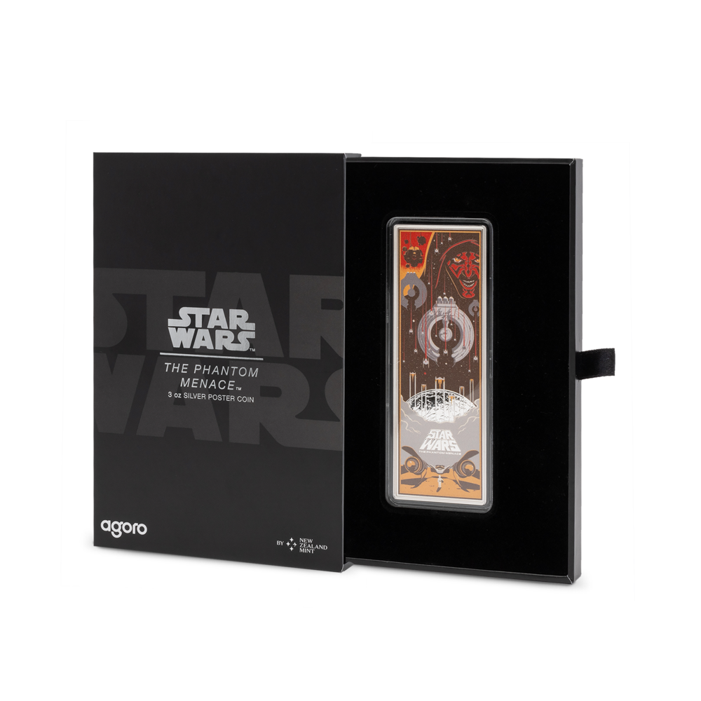 Star Wars™ The Phantom Menace™ 3 Oz Silver Poster Coin