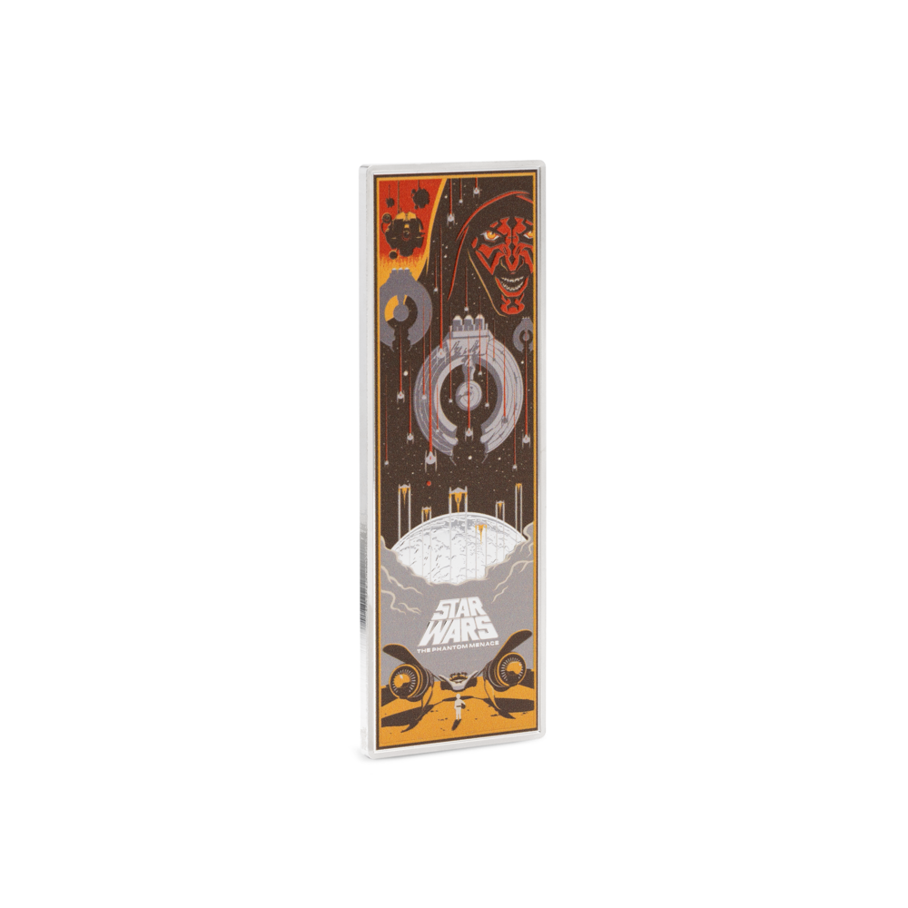 純銀箔 STAR WARS 「THE PHANTOM MENACE」 Star Wars™ The Phantom Menace™ 3 Oz Silver Poster Coin - Agoro By