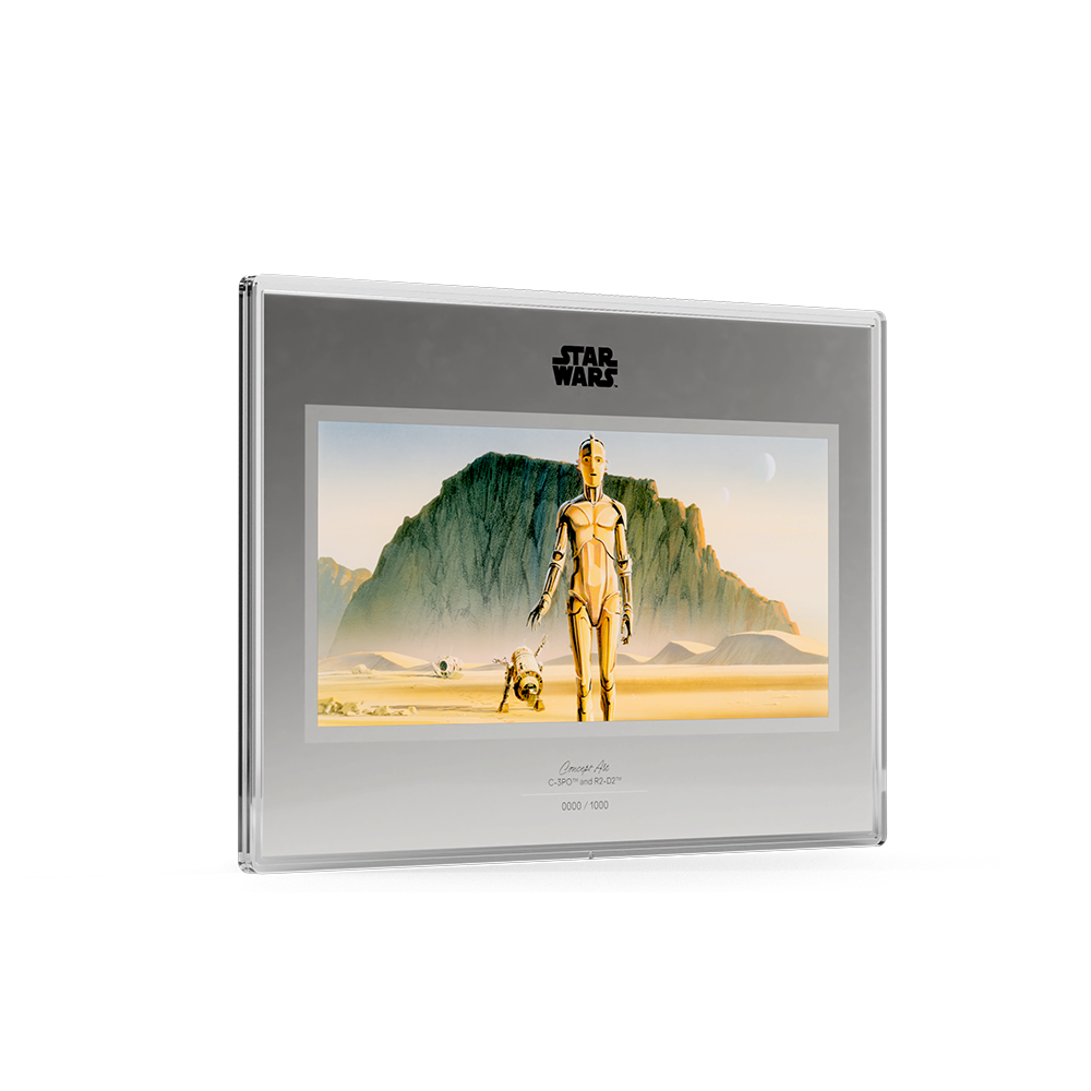 Star Wars™ Concept Art C-3PO™ and R2-D2™ Silver Collectible Foil AGORO