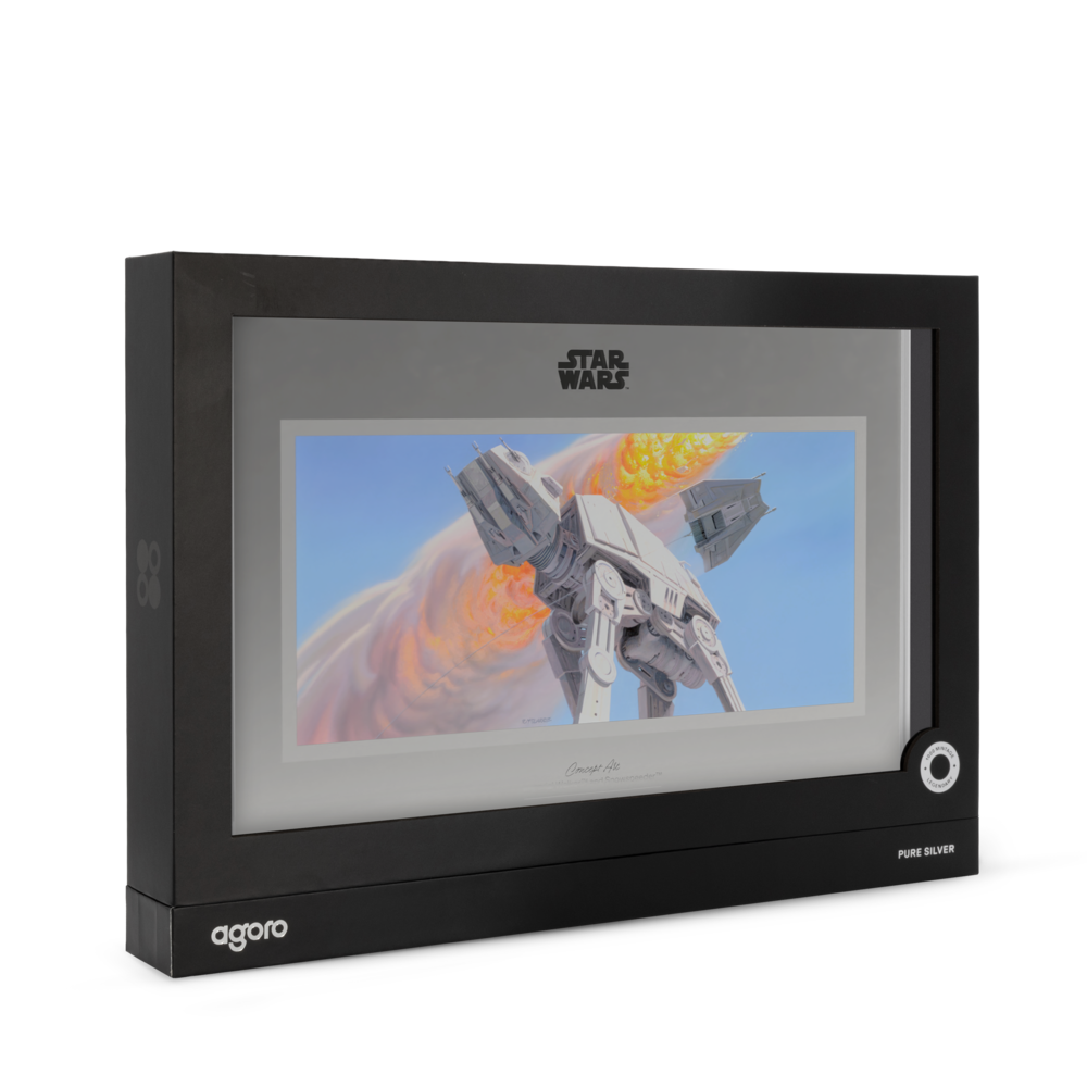 Star Wars™ Concept Art Imperial Walker™ and Snowspeeder™ Silver Collectible Foil AGORO