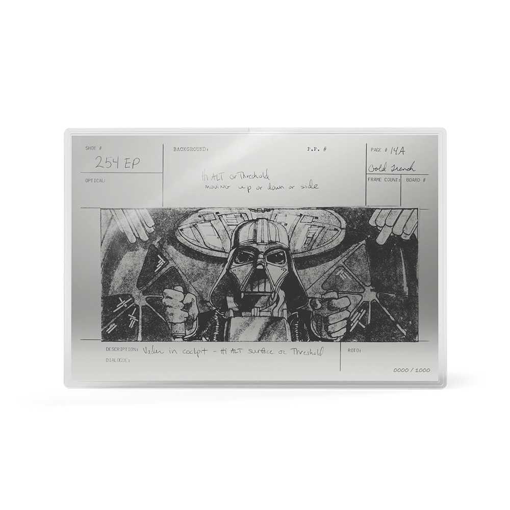 Star Wars™ Storyboard Art Darth Vader™ Trench Run Silver Collectible Foil Agoro