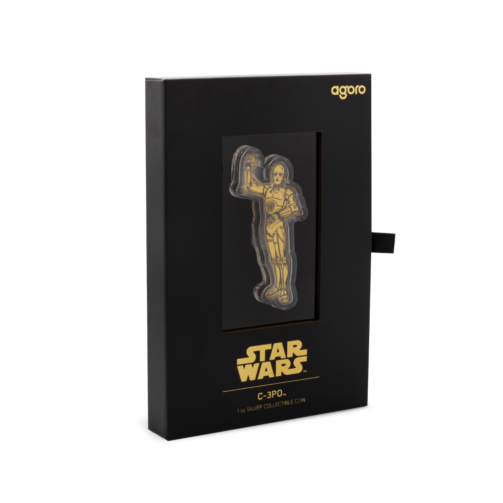 Star Wars C-3PO Silver Coin packaging Agoro
