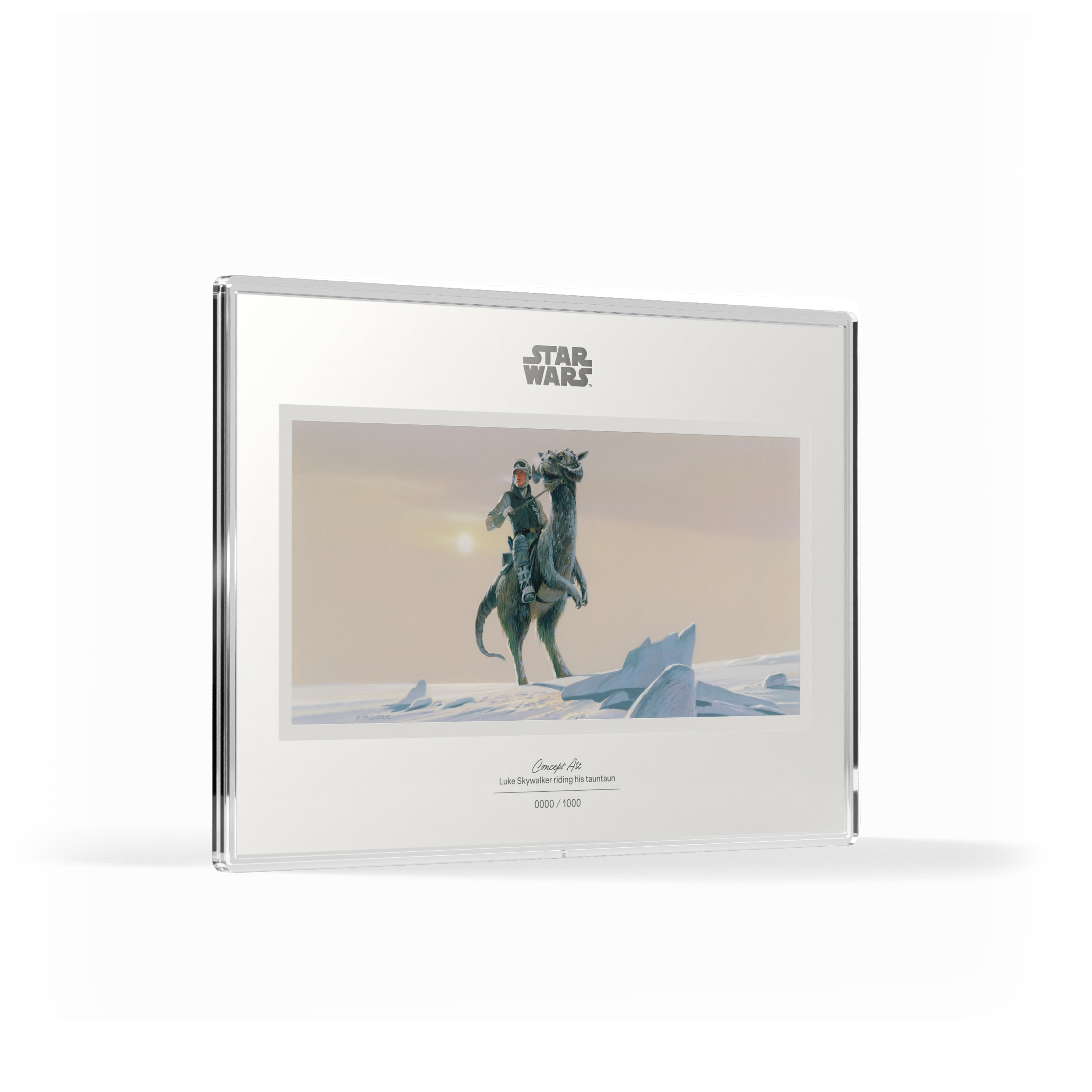 Star Wars™ Concept Art Luke Skywalker™ riding his Tauntaun™ Silver Collectible Foil Agoro