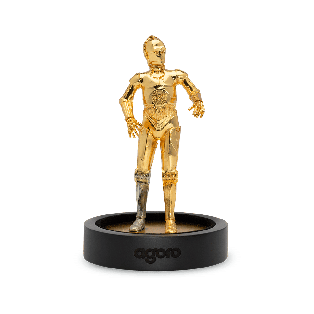 C-3PO™ Pure Silver Miniature front - Agoro by New Zealand Mint