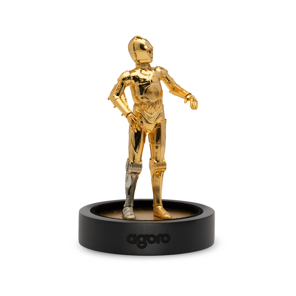 C-3PO™ Pure Silver Miniature side - Agoro by New Zealand Mint