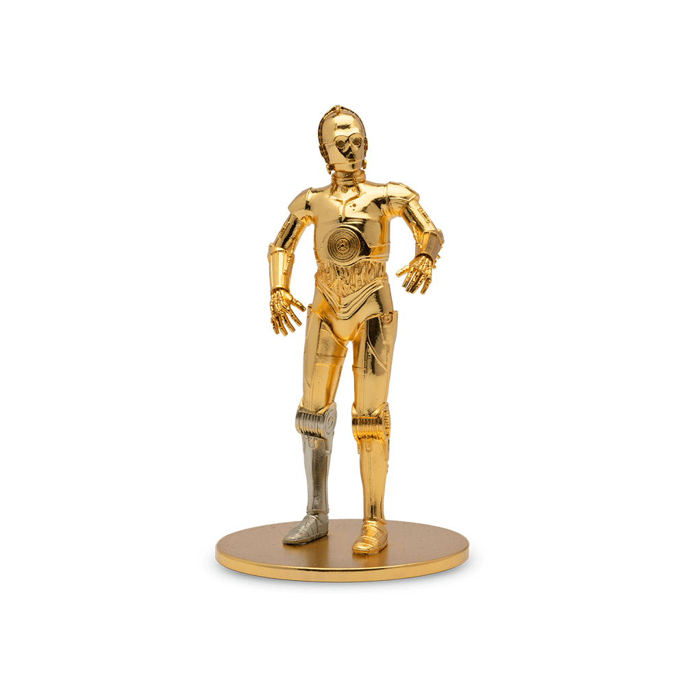 C-3PO™ Pure Silver Miniature front no display - Agoro by New Zealand Mint