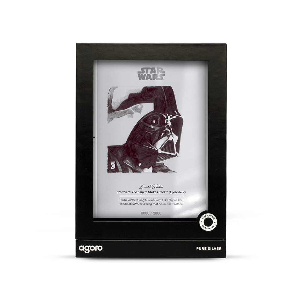 Star Wars™ Sketch Art Darth Vader™ Silver Collectible Foil Agoro