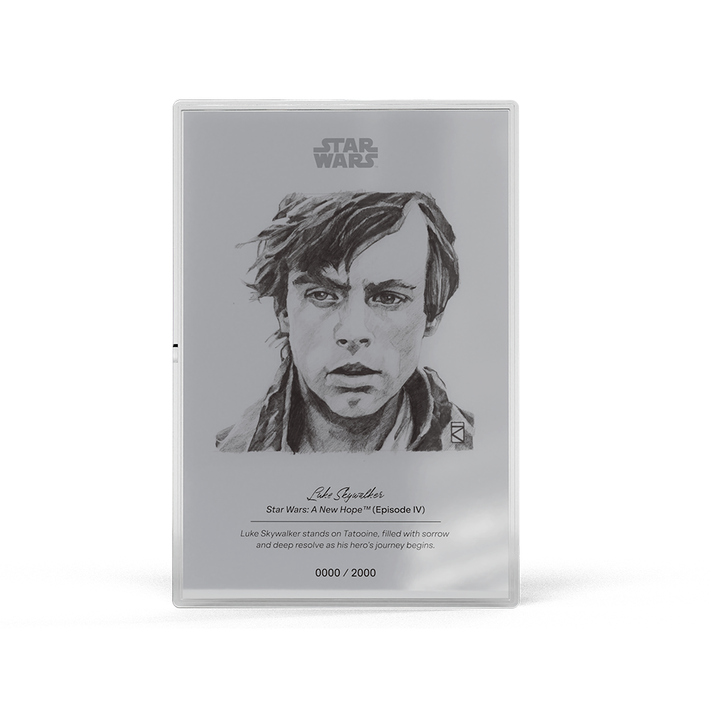 Star Wars™ Sketch Art Luke Skywalker™ Silver Collectible Foil Agoro