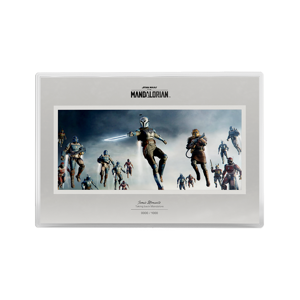 The Mandalorian™ Taking back Mandalore Silver Collectible Foil AGORO