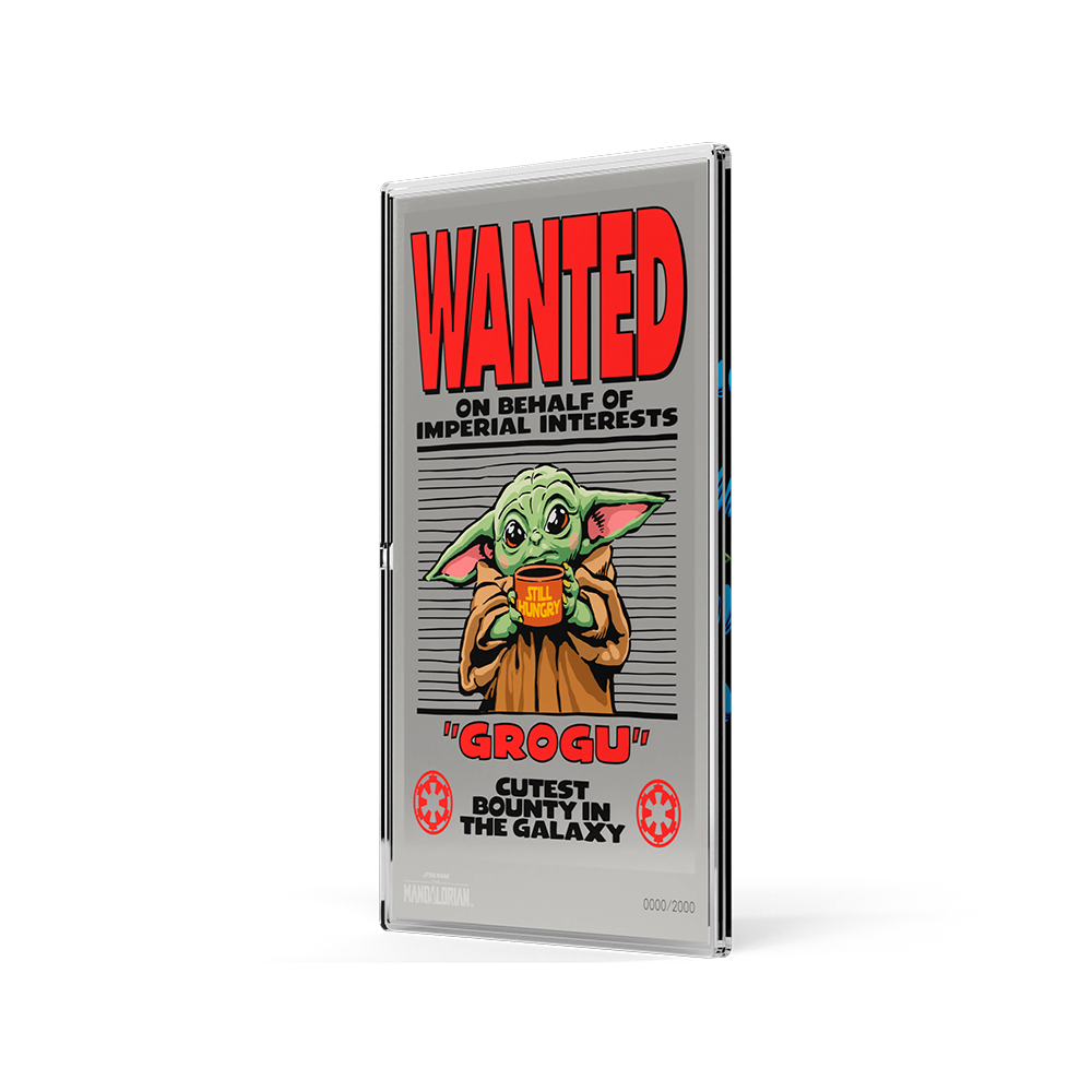 The Mandalorian™ Wanted: Grogu Silver Collectible Foil Agoro