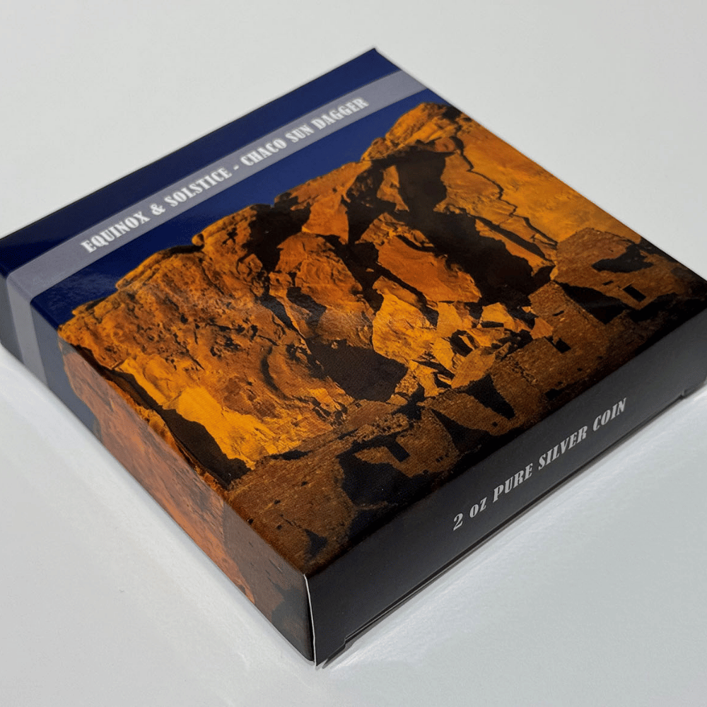 Sun Dagger Equinox and Solstice 2 Oz Silver Coin 2024