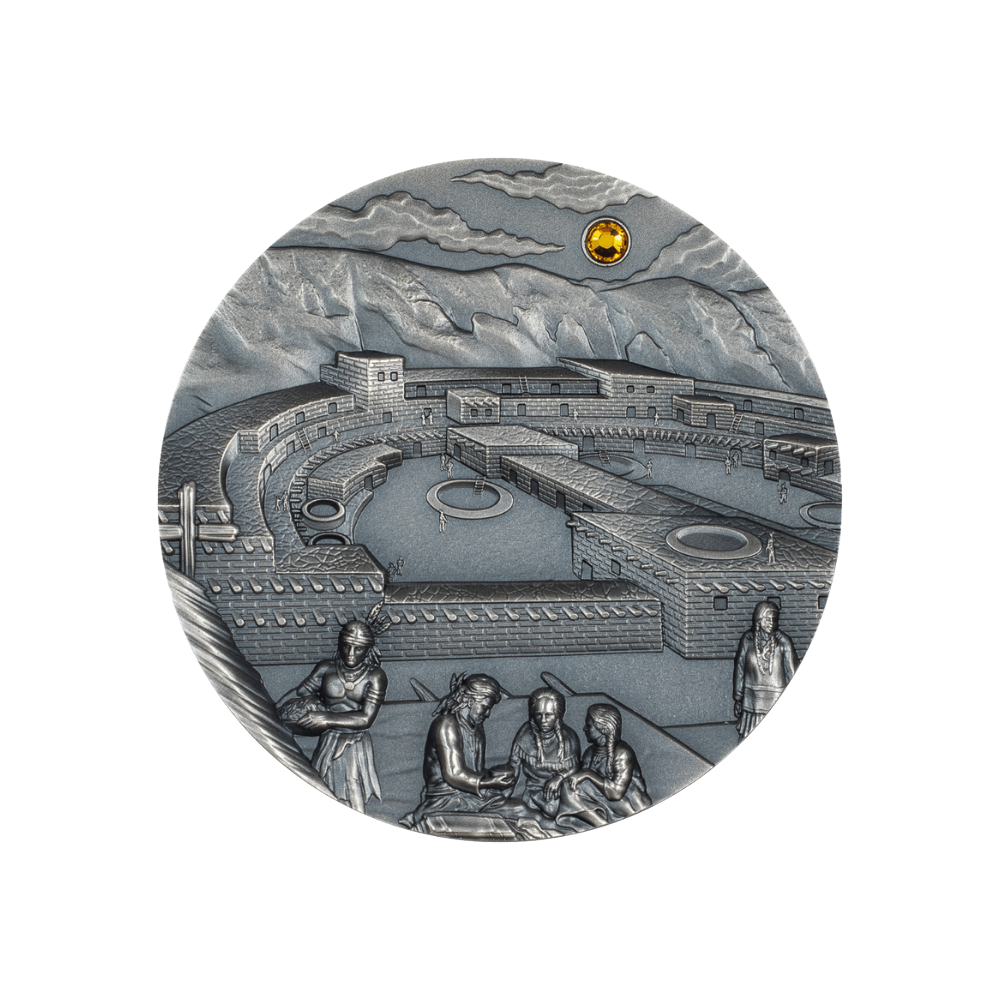 Sun Dagger Equinox and Solstice 2 Oz Silver Coin 2024