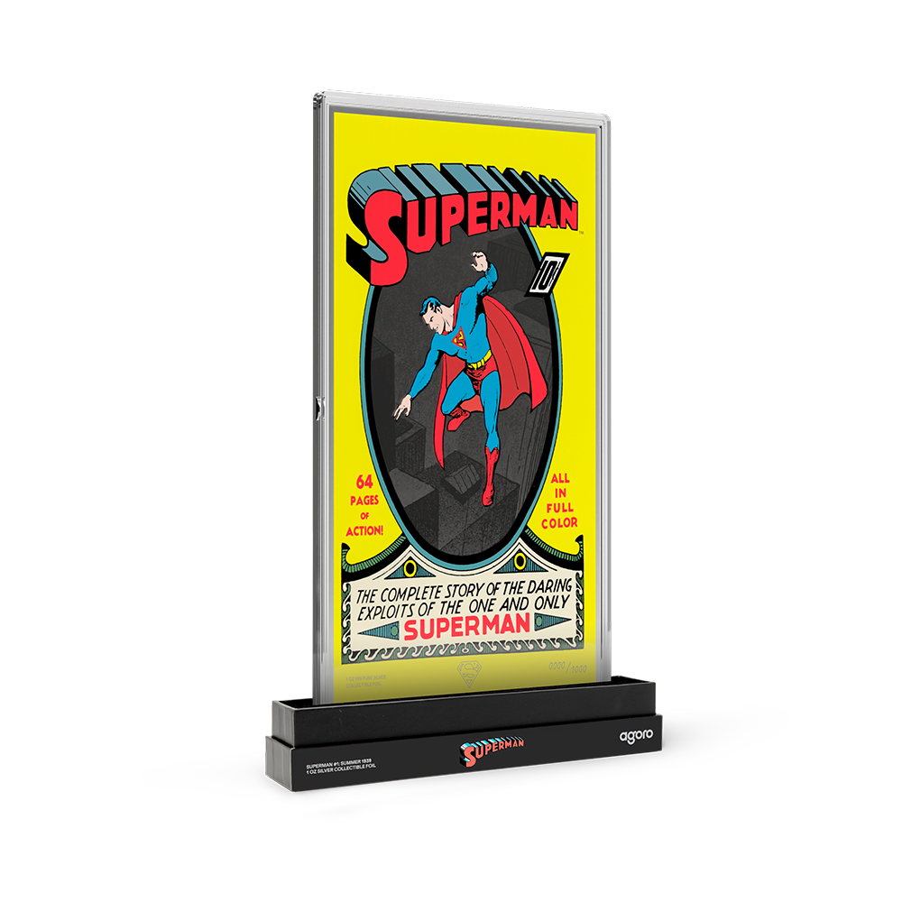 Superman #1: Summer 1939 Pure Silver Collectible Foil Agoro