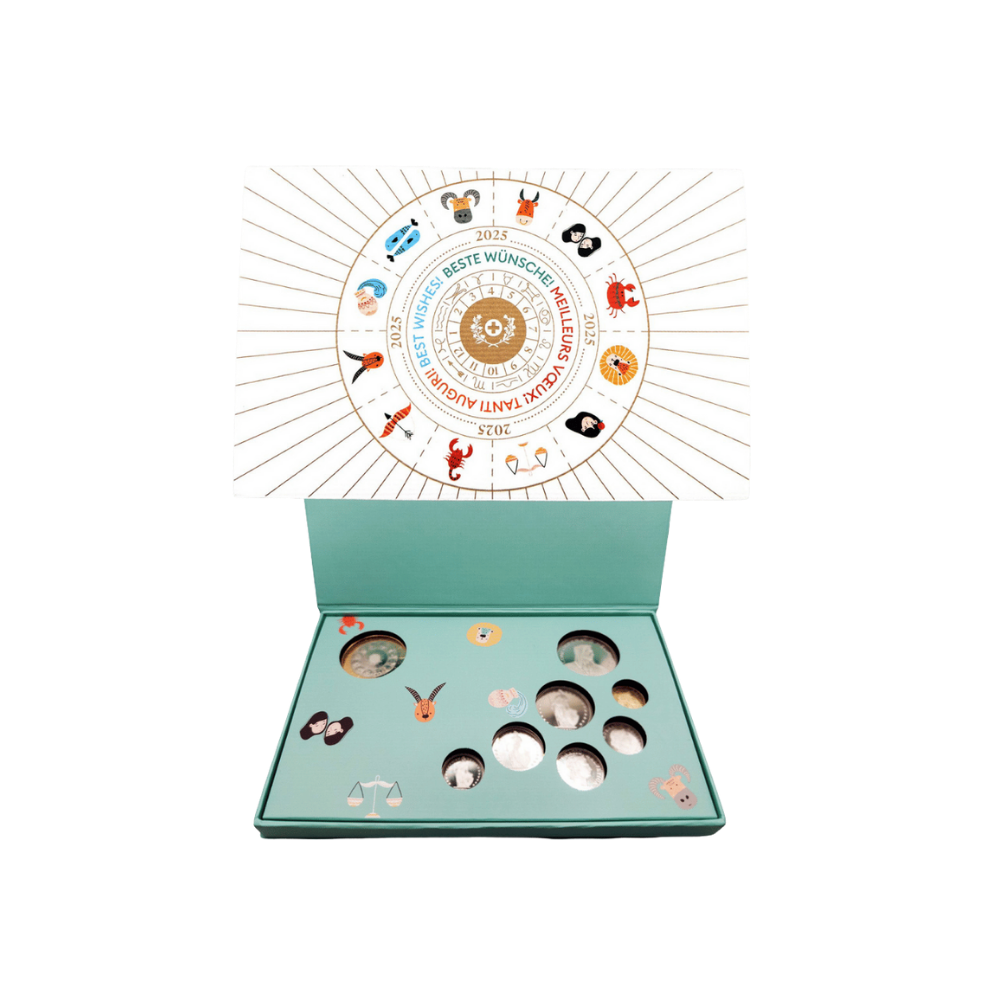 Swiss Birthday Coin Set Swissmint 2025 - coloured