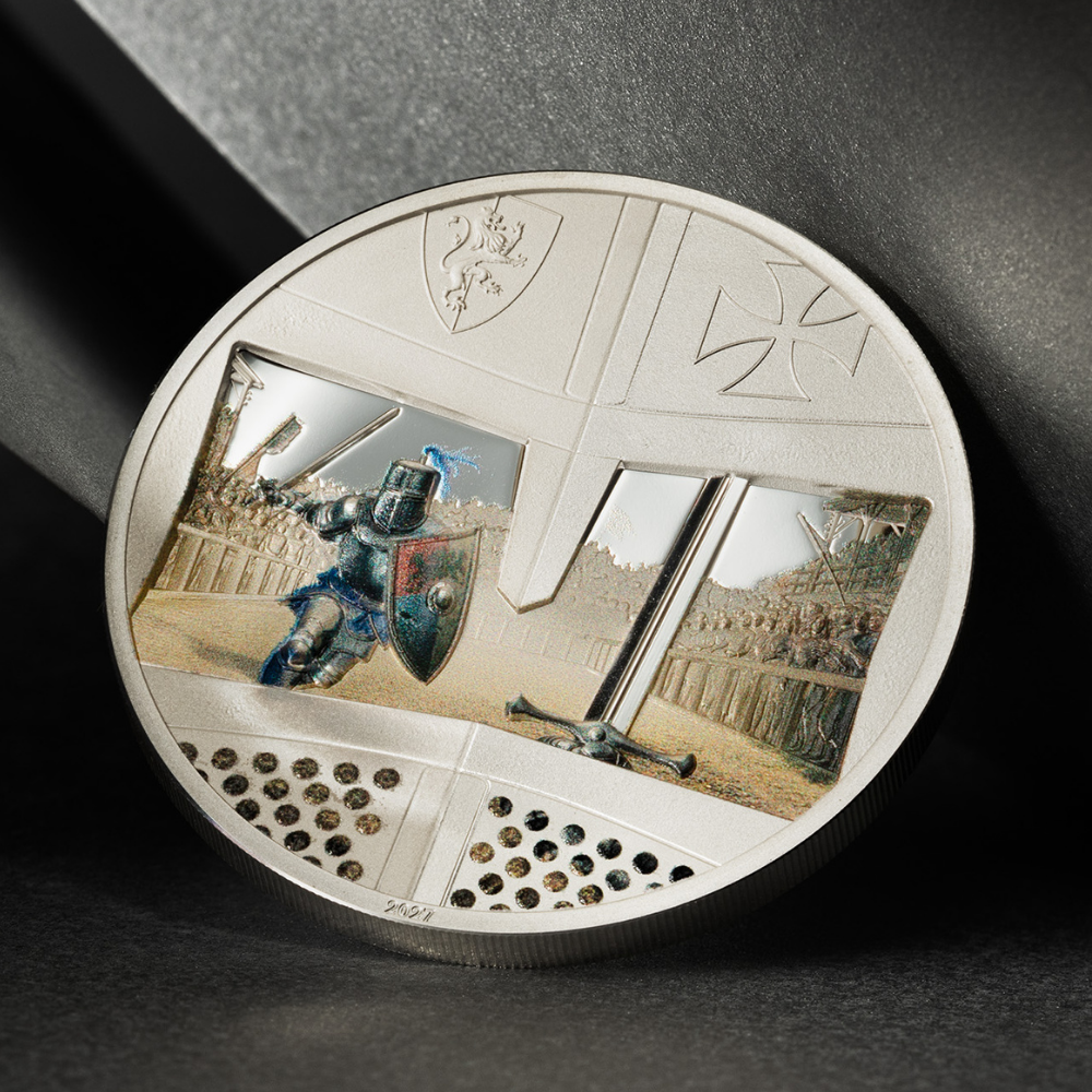 Sword Fighting Knight Games 1 Oz Silver Coin 2027 CIT COIN INVEST AG