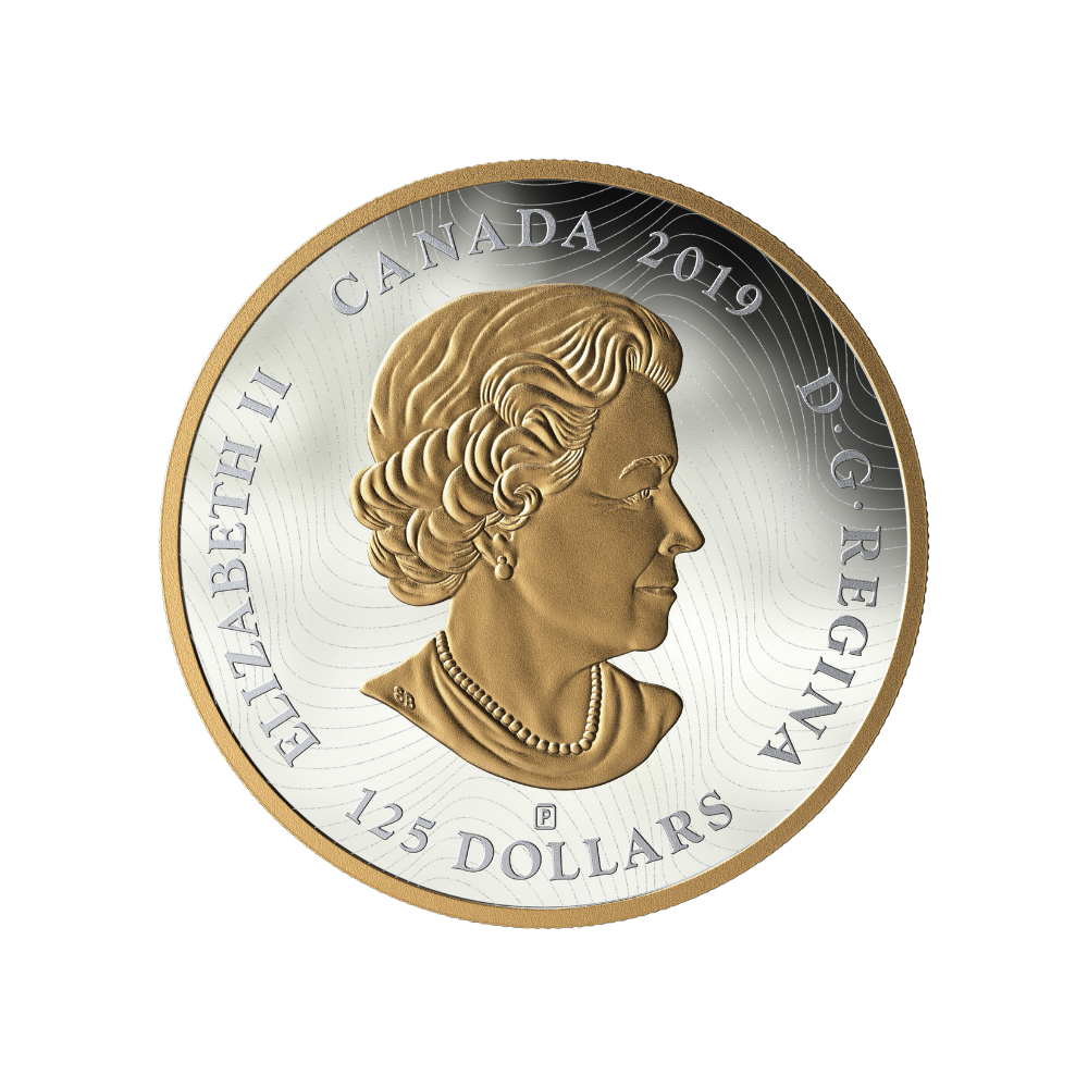 TALL SHIPS Compass Gold Plating 1/2 Kilo Silver Coin $125 Canada 2019