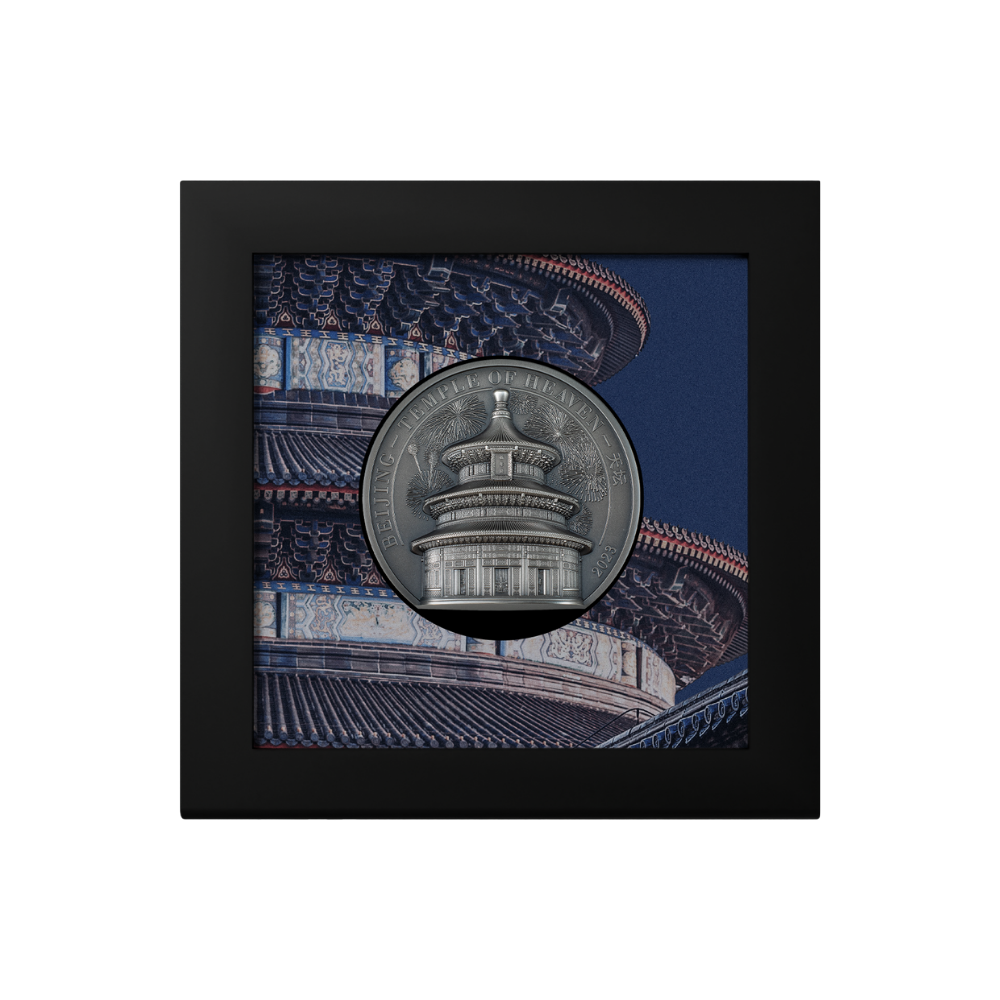 TEMPLE OF HEAVEN Beijing 2 Oz Silver Coin $10 Cook Islands 2023
