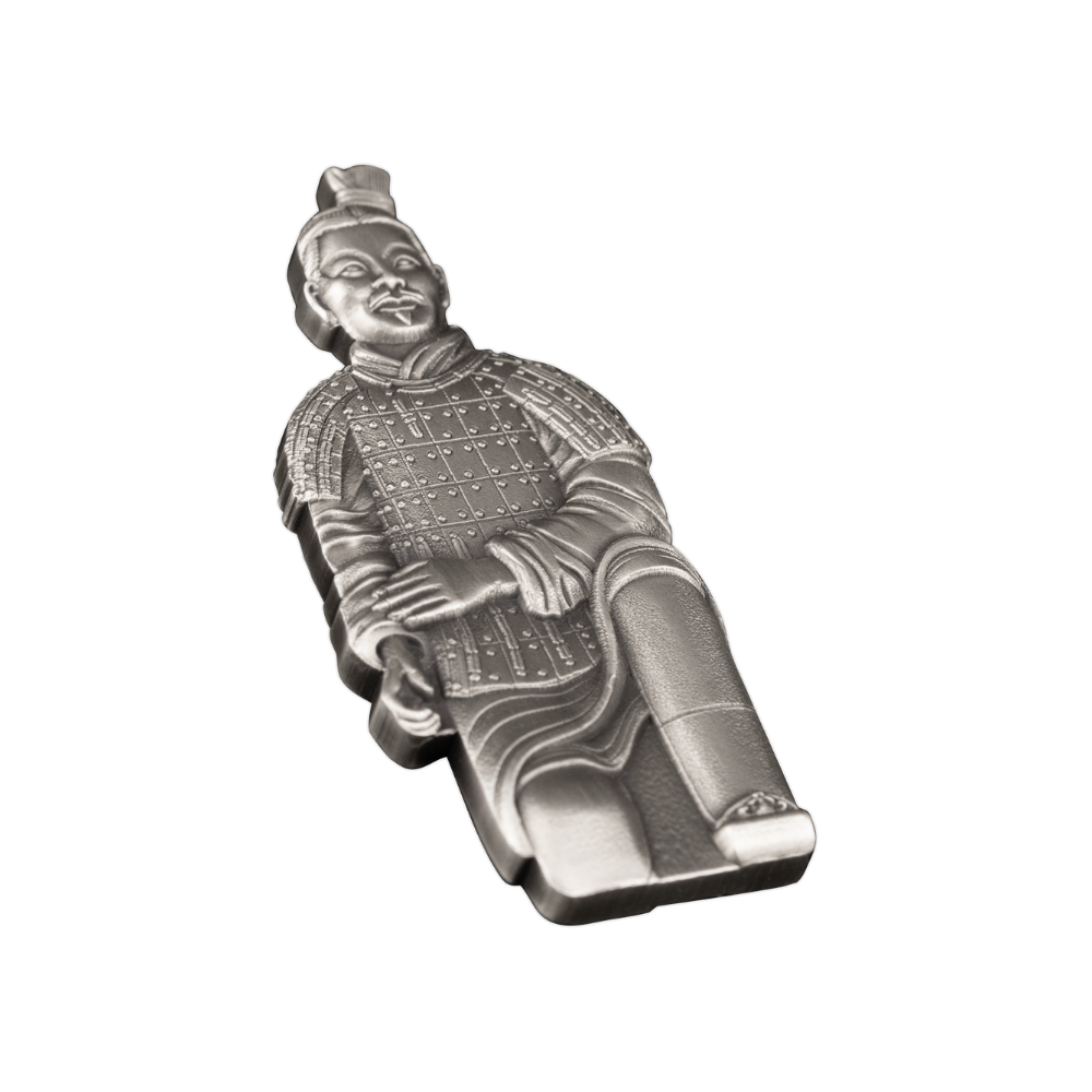 TERRACOTTA ARMY DISCOVERY 50th Anniversary 2 Oz Silver Coin $1 Fiji 2024