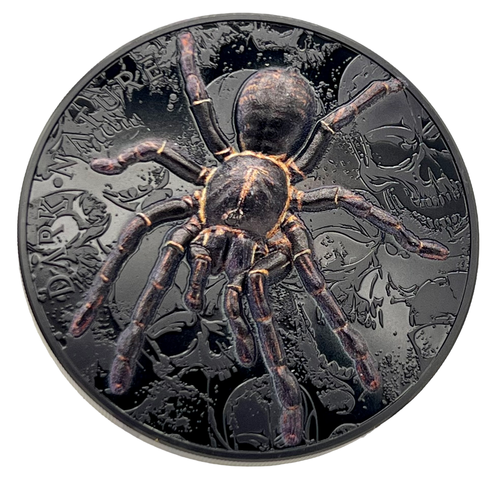 THAI BLACK TARANTULA Dark Nature 3 Oz Silver Coin $20 Palau 2023