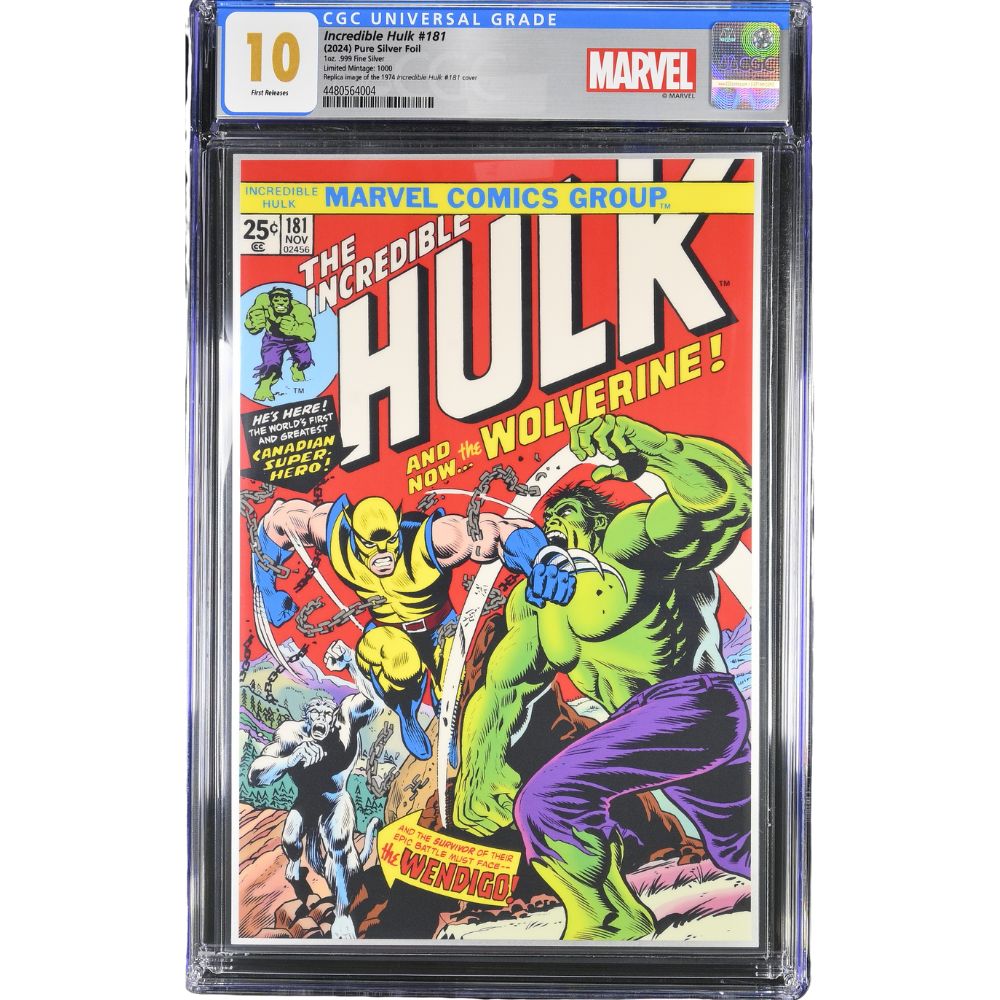 THE INCREDIBLE HULK #181 Marvel Comics 1 oz Silver Foil Niue 2024- CoA #0310