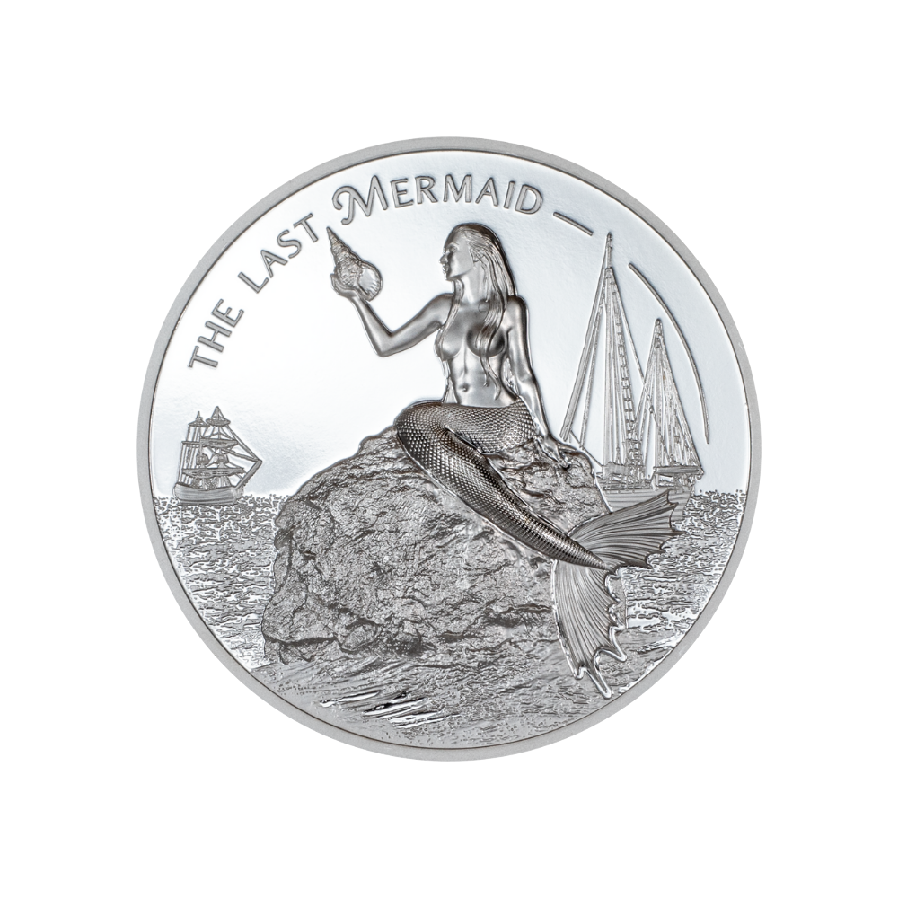 THE LAST MERMAID X Ray 1 Oz Silver Coin $5 Cook Islands 2024 - CIT