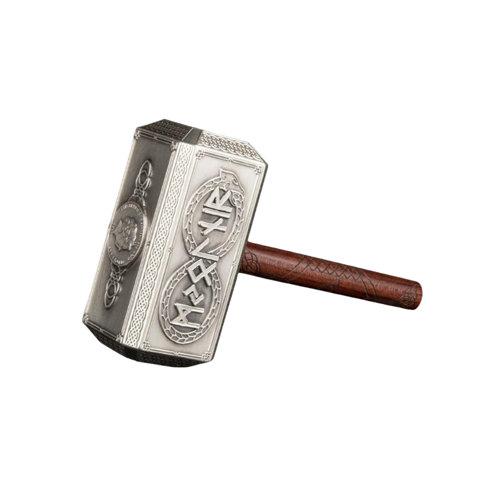 THOR HAMMER Mjölnir 500g Silver Coin $10 Solomon Island 2021