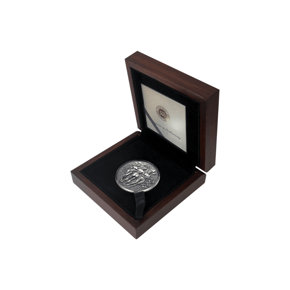 THREE GRACES Celestial Beauty 2 Oz Silver Coin 2000 Francs Cameroon 2020
