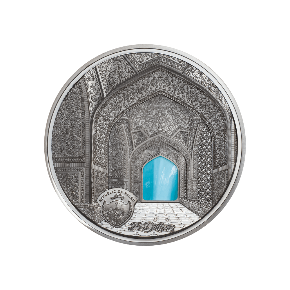 TIFFANY ART Isfahan 5 Oz Silver Coin $25 Palau 2020
