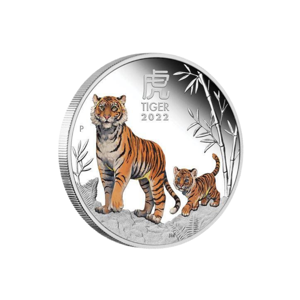 TIGER Lunar Year Series III Set 3x1 Oz Silver Coins $1 Australia 2022