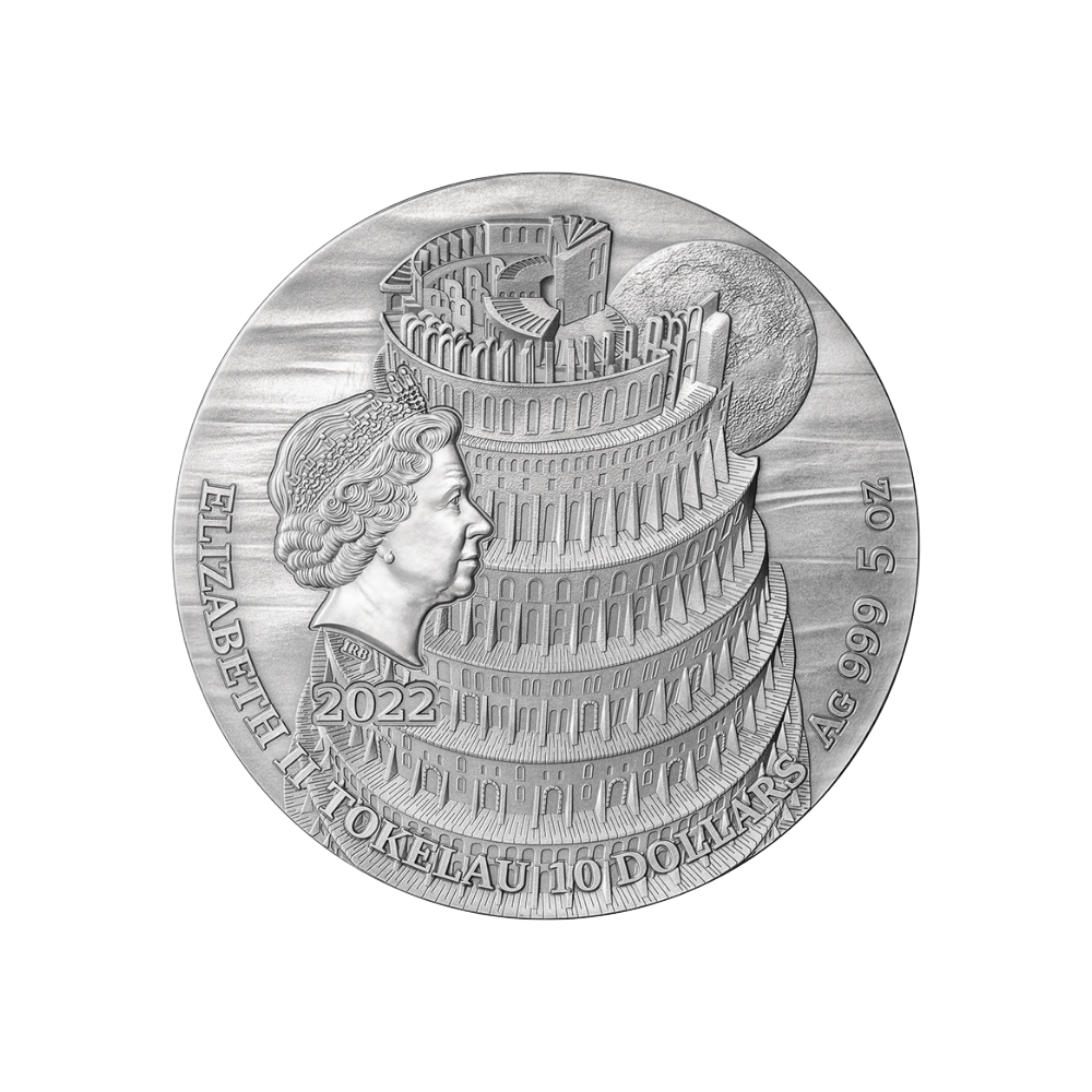 TOWER OF BABEL Fundamental Stories of the Bible 5 Oz Silver Coin $10 Tokelau 2022