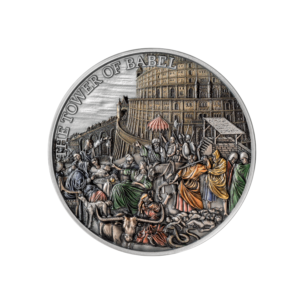 TOWER OF BABEL Fundamental Stories of the Bible 5 Oz Silver Coin $10 Tokelau 2022