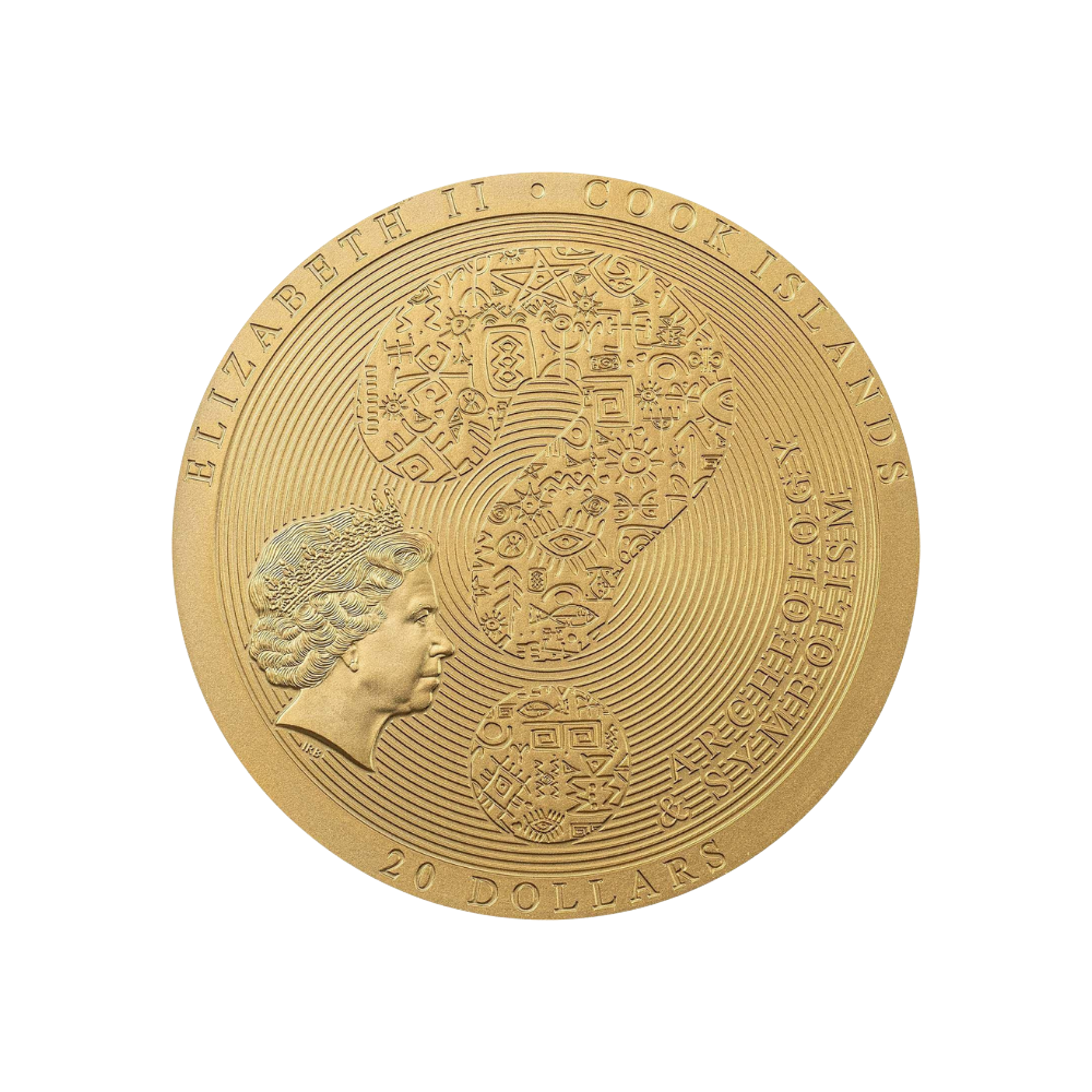 TUTANKHAMUN’S TOMB 1922 Archeology Symbolism Gilded 3 Oz Silver Coin $20 Cook Islands 2022