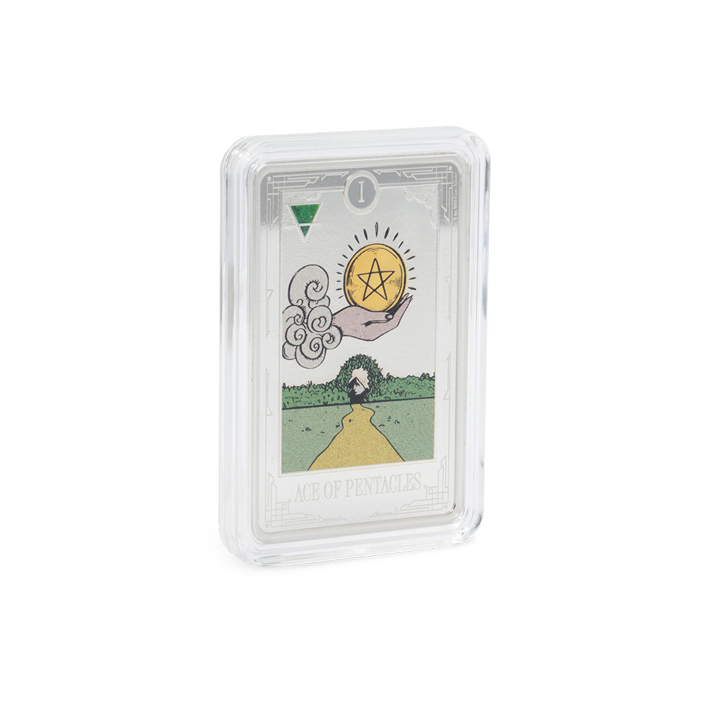 Tarot Cards Ace of Pentacles 1 Oz Silver Coin AGORO