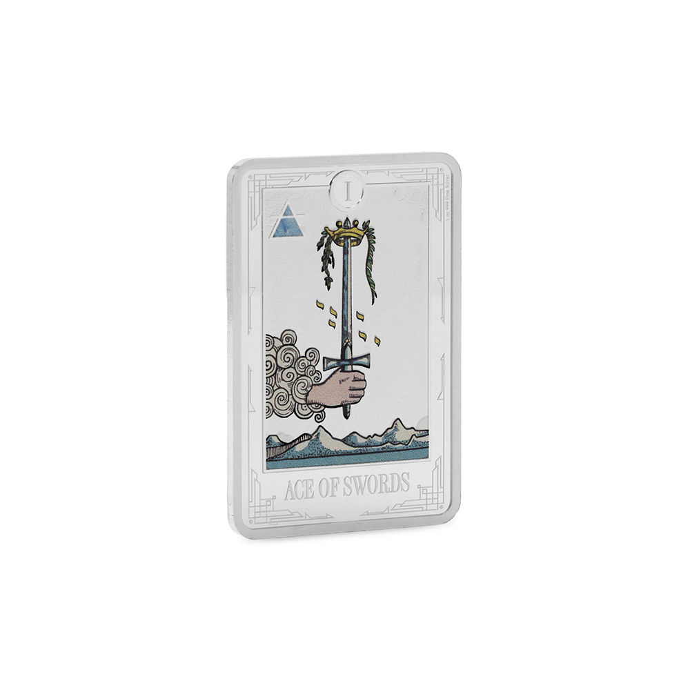 Tarot Cards Ace of Swords 1 Oz Silver Coin - Agoro By New Zealand Mint