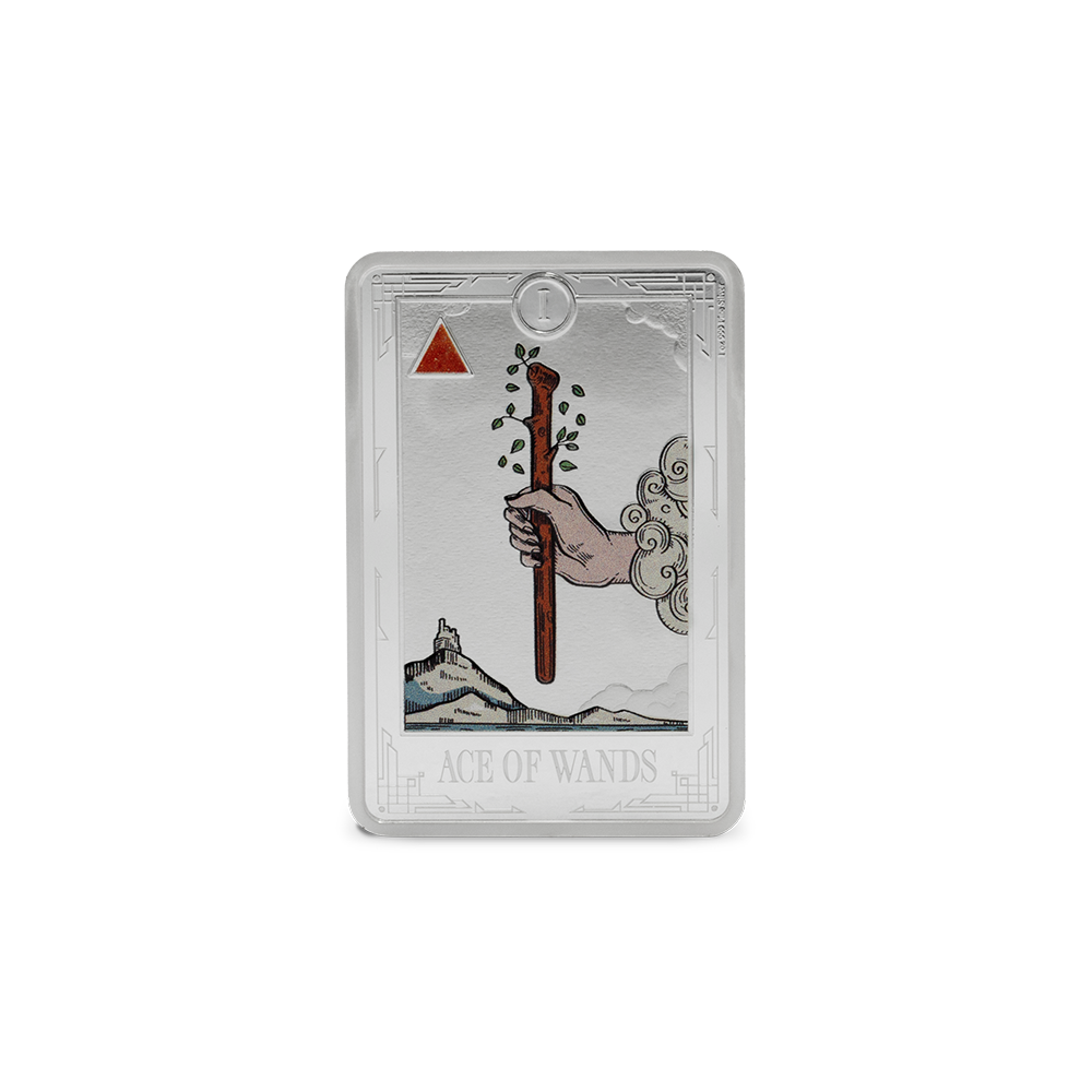Tarot Cards Ace of Wands 1 Oz Silver Coin